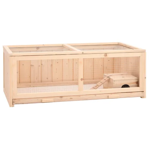 vidaXL Cușcă pentru hamsteri, 104x52x54 cm, lemn masiv de brad