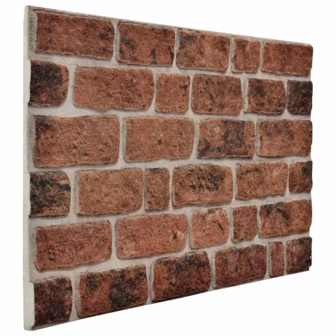 vidaXL Panouri de perete 10 buc. 100 x 50 cm Cărămiziu Maro Spumă EPS