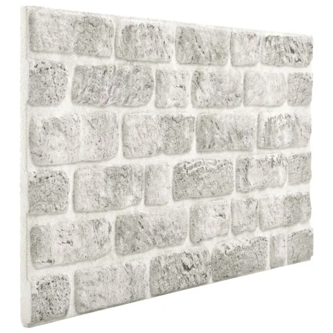vidaXL Panouri de perete 10 buc. 100 x 50 cm Gri deschis Spumă EPS