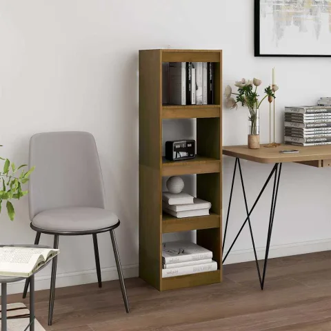 vidaXL Bibliotecă/Separator cameră, maro miere 40x30x135,5 cm lemn pin