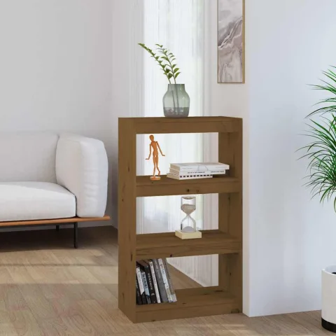 vidaXL Bibliotecă/Separator cameră, maro miere 60x30x103,5 cm lemn pin
