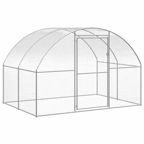 vidaXL Volieră de păsări pentru exterior, 3x2x2 m, oțel galvanizat