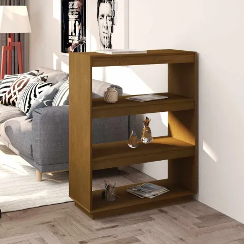 vidaXL Bibliotecă/Separator cameră maro miere 80x35x103 cm lemn pin