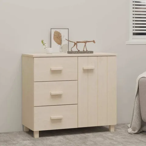 vidaXL Servantă „HAMAR”, maro miere, 90x40x80 cm, lemn masiv de pin
