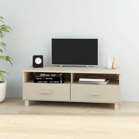 vidaXL Dulap TV „HAMAR”, maro miere, 106x40x40 cm, lemn masiv de pin