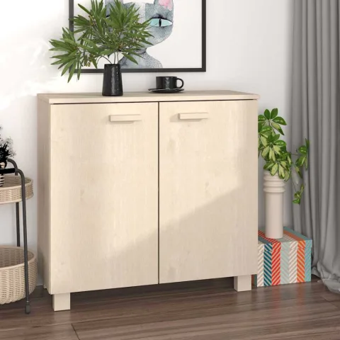 vidaXL Dulap „HAMAR”, maro miere, 85x35x80 cm, lemn masiv de pin