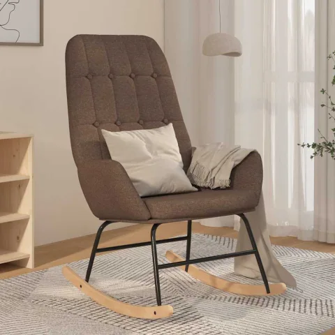 vidaXL Scaun balansoar, gri taupe, material textil