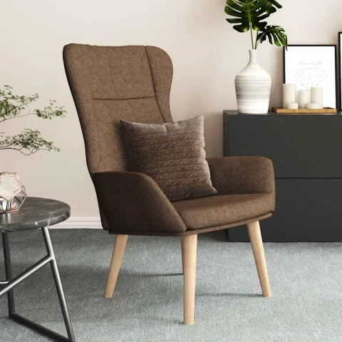 vidaXL Scaun de relaxare, maro, material textil