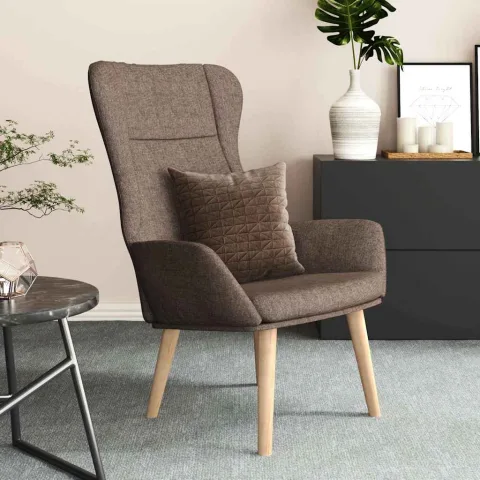 vidaXL Scaun de relaxare, gri taupe, material textil