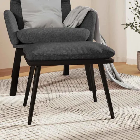 vidaXL Taburet, gri închis, 45x29,5x35 cm, textil & piele ecologică