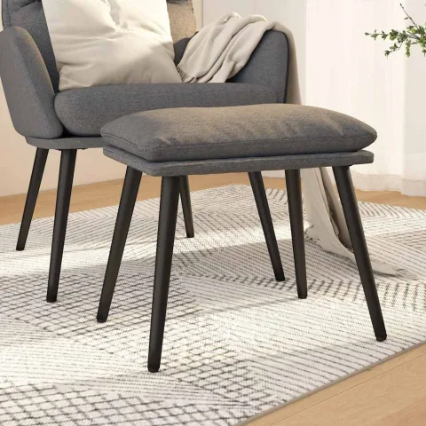 vidaXL Taburet, gri deschis, 45x29,5x35 cm, material textil