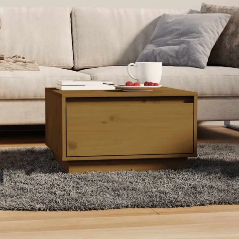 vidaXL Măsuță de cafea,maro miere,55x56x32 cm,lemn masiv de pin