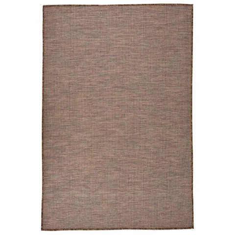 vidaXL Covor de exterior, maro, 120x170 cm, țesătură plată