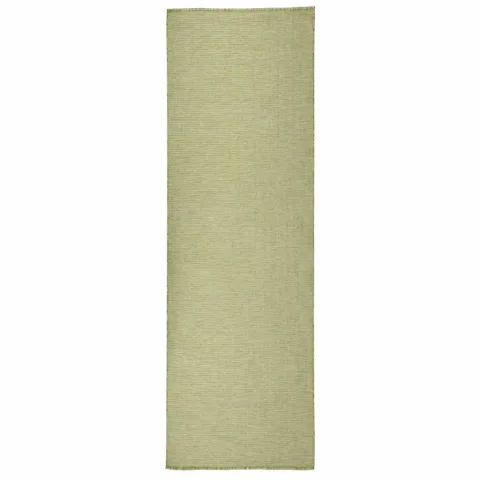 vidaXL Covor de exterior, verde, 80x250 cm, țesătură plată
