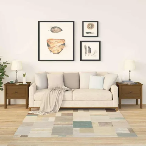 vidaXL Mese laterale 2 buc. maro miere 50x50x49 cm lemn masiv de pin