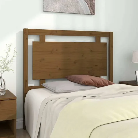 vidaXL Tăblie de pat, maro miere, 105,5x4x100 cm, lemn masiv de pin