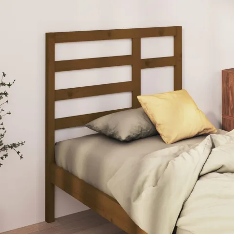 vidaXL Tăblie de pat, maro miere, 106x4x104 cm, lemn masiv de pin