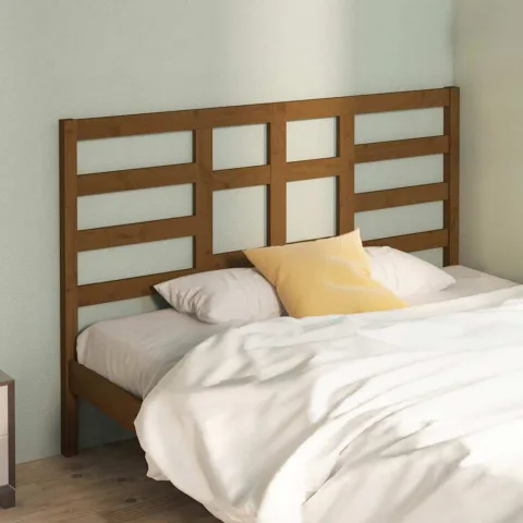 vidaXL Tăblie de pat, maro miere, 126x4x104 cm, lemn masiv de pin