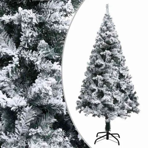 vidaXL Pom de Crăciun artificial cu zăpadă, verde, 150 cm, PVC