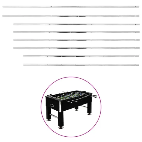 vidaXL Tije pentru masa de fotbal, 8 buc., 15,9 mm