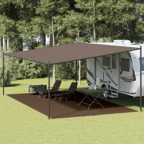 vidaXL Covor pentru cort, maro, 400x600 cm