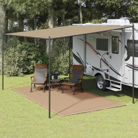 vidaXL Covor pentru cort, gri taupe, 250x450 cm