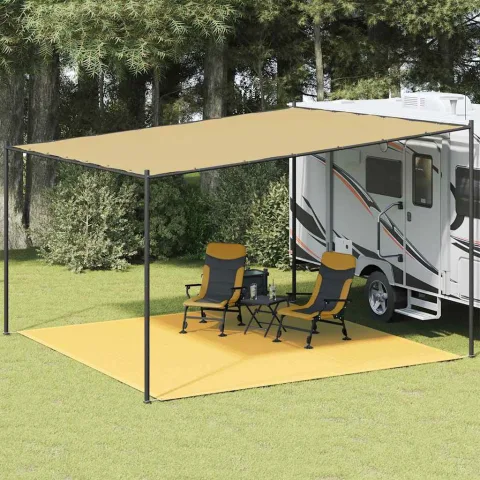vidaXL Covor pentru cort, bej, 400x400 cm