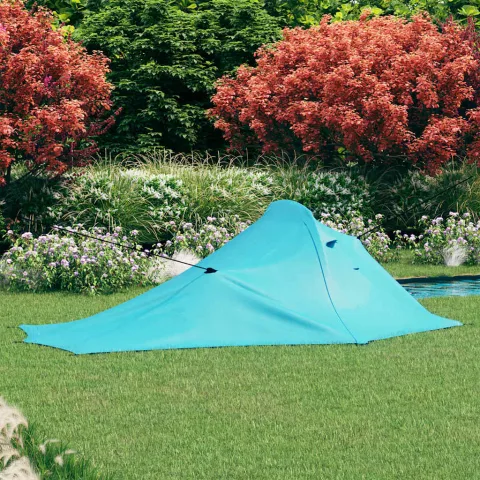 vidaXL Cort de camping, albastru, 317x240x100 cm