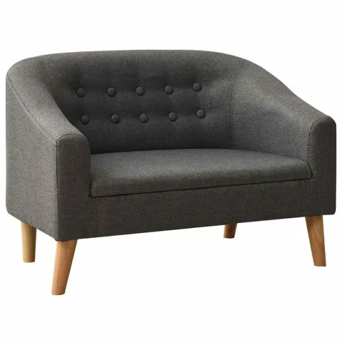 vidaXL Canapea pentru copii, gri, material textil