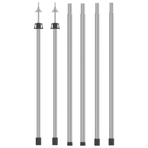 vidaXL Stâlpi telescopici pentru prelată, 2 buc., 102-260 cm, aluminiu