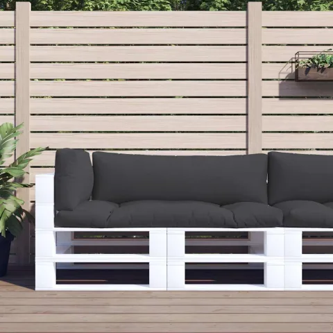 vidaXL Perne de paleți, 3 buc., negru, material textil