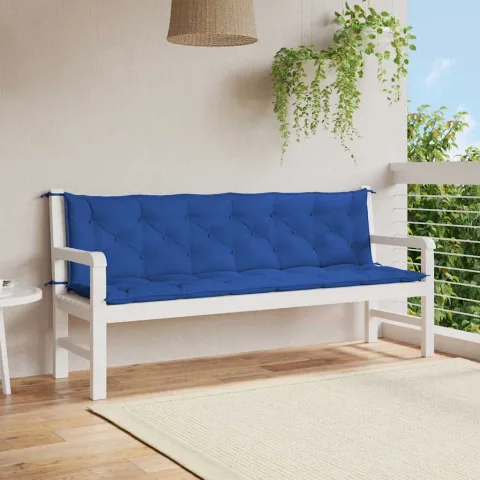 vidaXL Pernă bancă de grădină albastru 200x(50+50)x7cm material oxford
