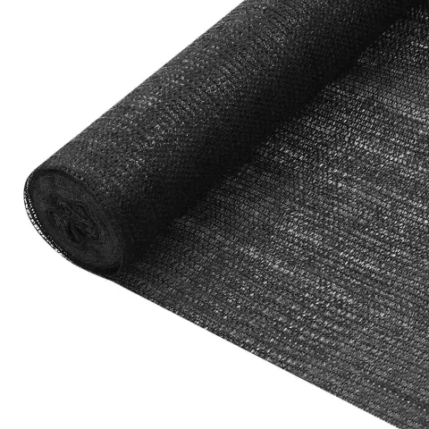 vidaXL Plasă protecție intimitate, negru, 3,6x25 m, HDPE, 75 g/m²