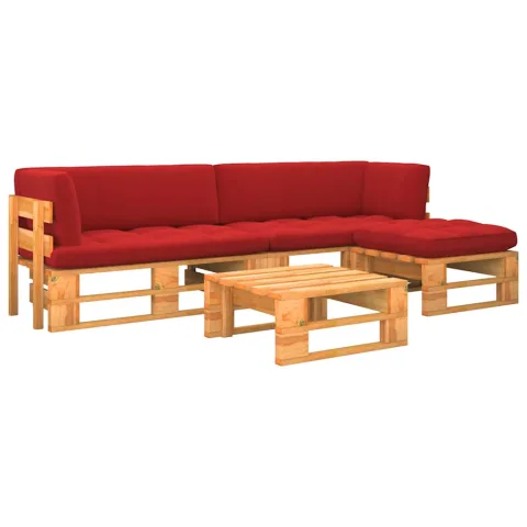vidaXL Set mobilier paleți, 4 piese, maro miere, lemn de pin tratat