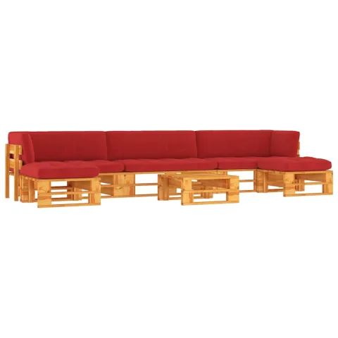 vidaXL Set mobilier paleți, 6 piese, maro miere, lemn de pin tratat