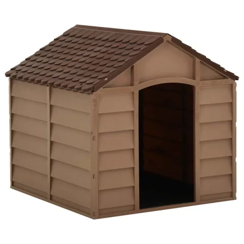 vidaXL Cușcă de câini, maro, 71x71,5x68 cm, PP