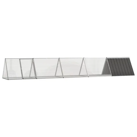 vidaXL Cușcă pentru iepuri antracit 504,5x80,5x71 cm oțel galvanizat