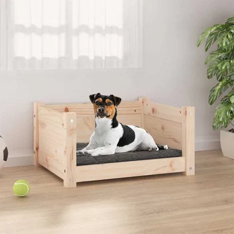 vidaXL Pat pentru câini 55,5x45,5x28 cm Lemn masiv de pin