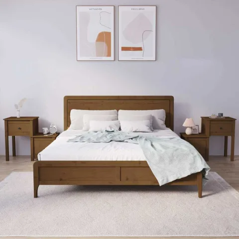 vidaXL Noptiere, 2 buc., maro miere, 79,5x38x65,5 cm lemn masiv de pin