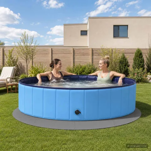 vidaXL Covor de bazin pentru piscină 16 buc. Ø 235 cm Rotund Spumă EVA