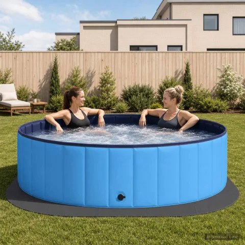 vidaXL Covor de bazin pentru piscină 25 buc. Ø 292 cm Rotund Spumă EVA