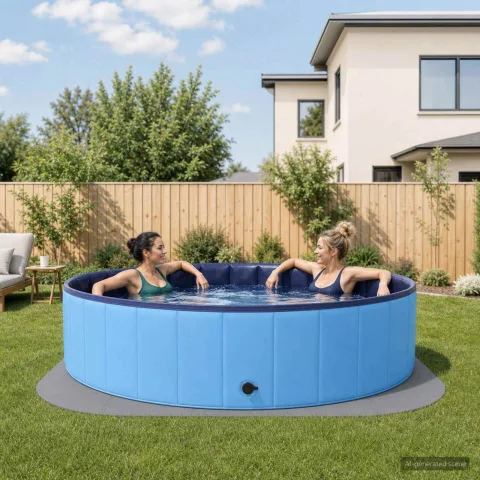 vidaXL Covor de bazin pentru piscină 25 buc. Ø 292 cm Rotund Spumă EVA
