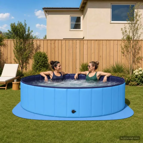 vidaXL Covor de bazin pentru piscină 25 buc. Ø 292 cm Rotund Spumă EVA