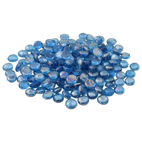 vidaXL Nugget din sticlă 17-19 mm Albastru cobalt deschis Sticlă