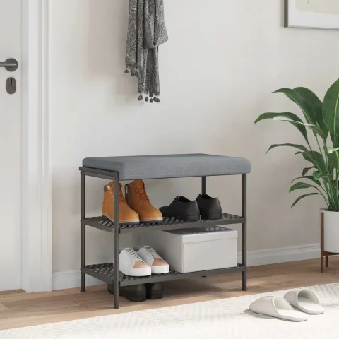 vidaXL Perna pentru bancă Țesătură Gri deschis Adâncime 35 cm