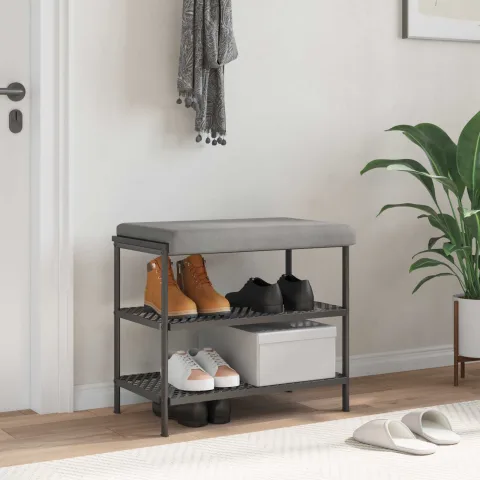 vidaXL Perna pentru bancă Catifea Gri deschis Adâncime 35 cm