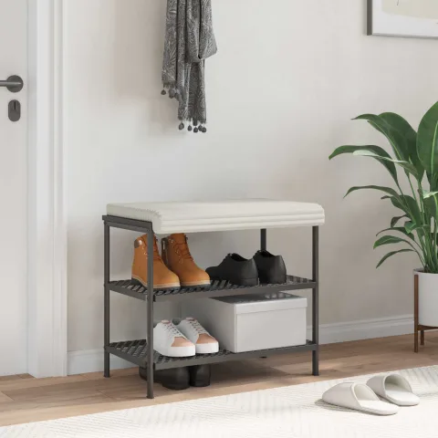 vidaXL Perna pentru bancă Catifea pufoasă Crem Adâncime 35 cm