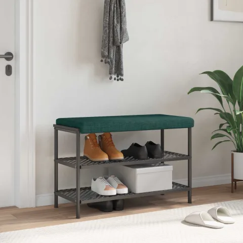 vidaXL Perna pentru bancă Țesătură Verde închis Adâncime 35 cm