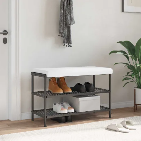 vidaXL Perna pentru bancă Țesătură Alb Adâncime 35 cm