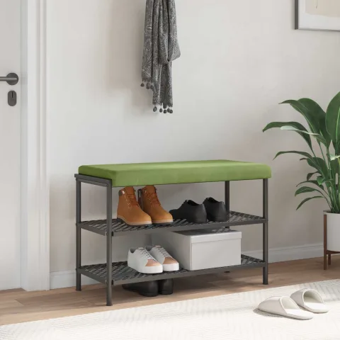 vidaXL Perna pentru bancă Catifea Verde deschis Adâncime 35 cm